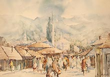 Istanbul and Sarajevo in the Watercolour Paintings by Bosnian Artist Fuad Arifhodzic