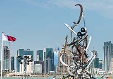 The Calligraphy Sculpture by Sabah Arbilli Unveiled in Qatar